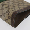 GUCCI GG Supreme Web Sherry Line Bag PVC Beige Gold 67 039 3087 Auth 173857-16