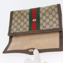 GUCCI GG Supreme Web Sherry Line Bag PVC Beige Gold 67 039 3087 Auth 173857-8