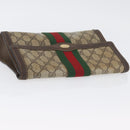 GUCCI GG Supreme Web Sherry Line Bag PVC Beige Gold 67 039 3087 Auth 173857-5
