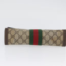 GUCCI GG Supreme Web Sherry Line Bag PVC Beige Gold 67 039 3087 Auth 173857-6
