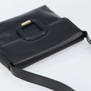 GUCCI Shoulder Bag Leather Black Gold 001 1998 1785 Auth 173859-6