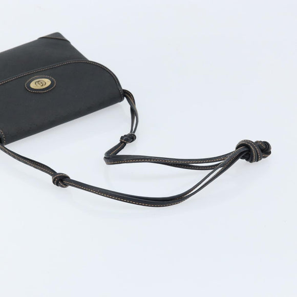 GUCCI Micro GG Supreme Shoulder Bag PVC Black Gold 007 92 5548 Auth 173860