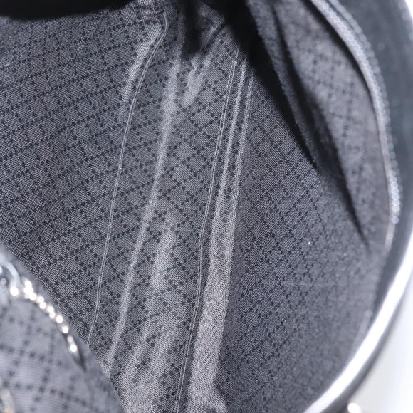 GUCCI Tote Bag Nylon Black Silver Auth 173861
