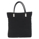 GUCCI Tote Bag Nylon Black Silver Auth 173861-13