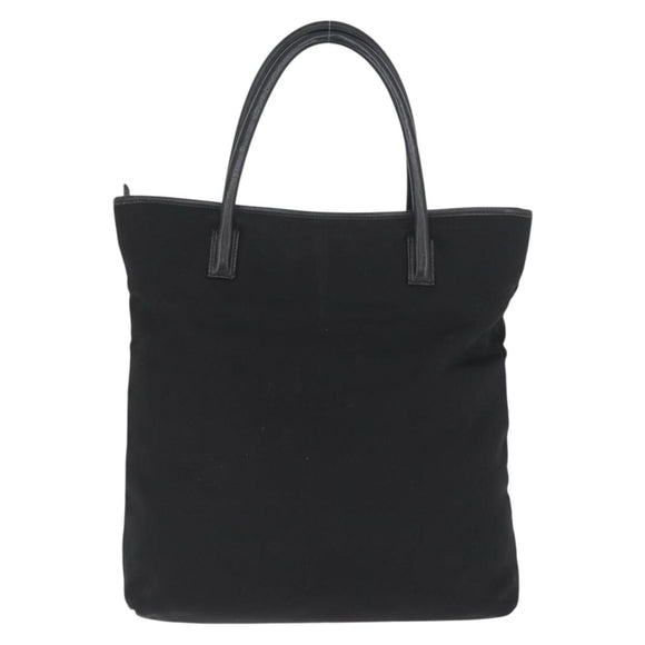 GUCCI Tote Bag Nylon Black Silver Auth 173861