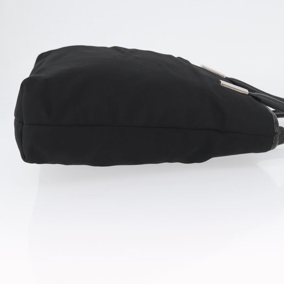 GUCCI Tote Bag Nylon Black Silver Auth 173861