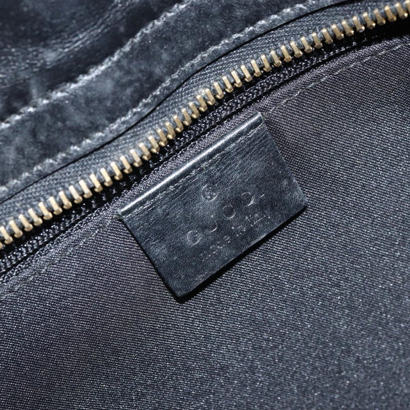 GUCCI GG Canvas Hand Bag Black Gold 001 4033 Auth 173867