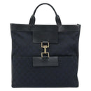 GUCCI GG Canvas Hand Bag Black Gold 001 4033 Auth 173867-2