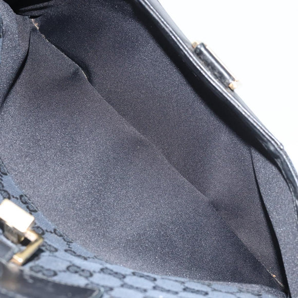 GUCCI GG Canvas Hand Bag Black Gold 001 4033 Auth 173867