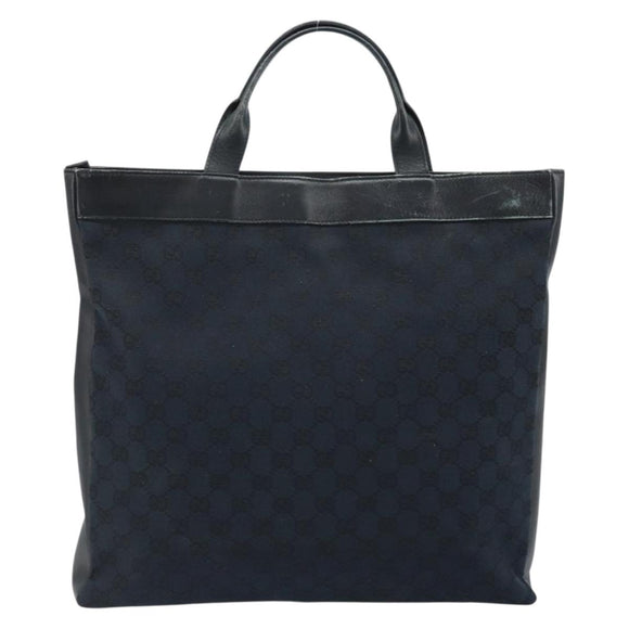 GUCCI GG Canvas Hand Bag Black Gold 001 4033 Auth 173867