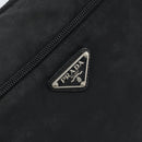 PRADA Shoulder Bag Nylon Black Silver Auth 173868-18