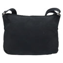 PRADA Shoulder Bag Nylon Black Silver Auth 173868-2