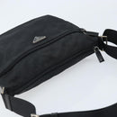 PRADA Shoulder Bag Nylon Black Silver Auth 173868-6