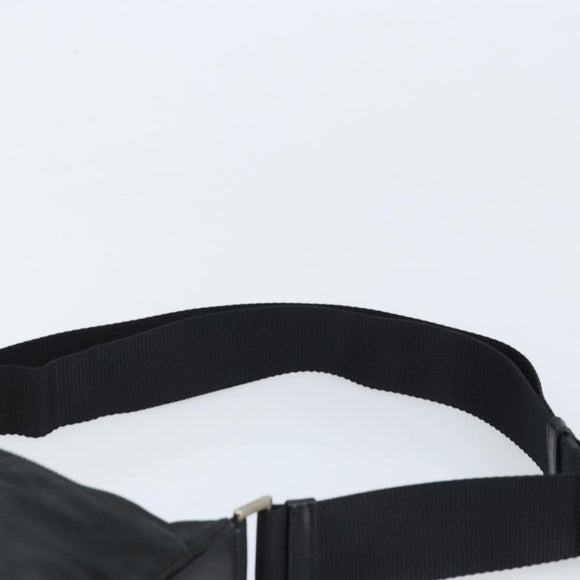 PRADA Shoulder Bag Nylon Black Silver Auth 173868