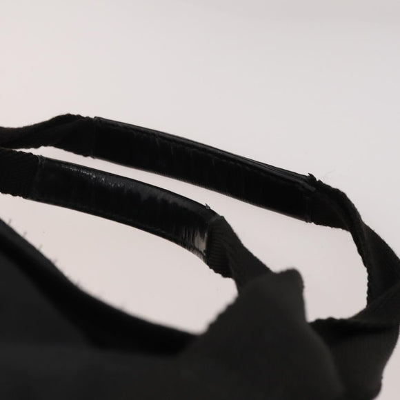 GUCCI Boston Bag Nylon Black Silver 012 0387 Auth 173869