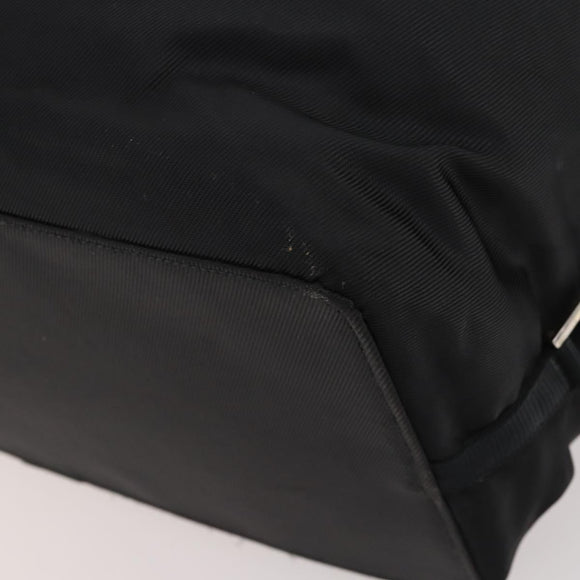 GUCCI Boston Bag Nylon Black Silver 012 0387 Auth 173869