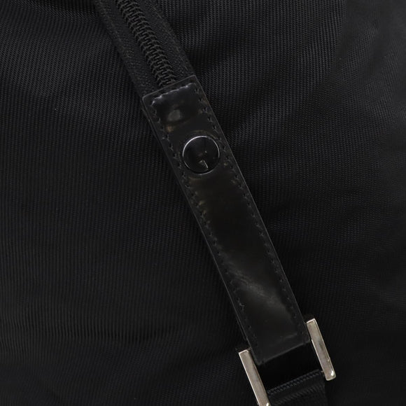 GUCCI Boston Bag Nylon Black Silver 012 0387 Auth 173869