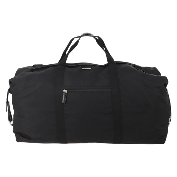 GUCCI Boston Bag Nylon Black Silver 012 0387 Auth 173869