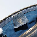 GUCCI GG Supreme Sherry Line Hand Bag PVC Navy Gold Red Auth 173870-17