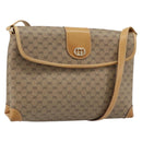 GUCCI Micro GG Supreme Shoulder Bag PVC Beige Gold Auth 173871-1