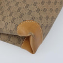 GUCCI Micro GG Supreme Shoulder Bag PVC Beige Gold Auth 173871-15