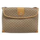 GUCCI Micro GG Supreme Shoulder Bag PVC Beige Gold Auth 173871-13