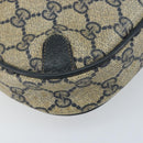 GUCCI GG Supreme Sherry Line Shoulder Bag PVC Navy Red 156 02 066 Auth 173872-15