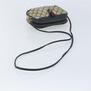 GUCCI GG Supreme Sherry Line Shoulder Bag PVC Navy Red 156 02 066 Auth 173872-7