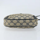 GUCCI GG Supreme Sherry Line Shoulder Bag PVC Navy Red 156 02 066 Auth 173872-5