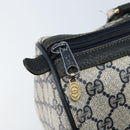 GUCCI GG Supreme Sherry Line Hand Bag PVC Navy Gold Red 012 3842 58 Auth 173873-10