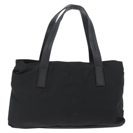 PRADA Hand Bag Nylon Black Silver Auth 173876 - 0