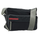 PRADA Sports Shoulder Bag Nylon Black Silver Auth 173877-1