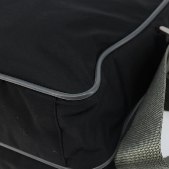 PRADA Sports Shoulder Bag Nylon Black Silver Auth 173877