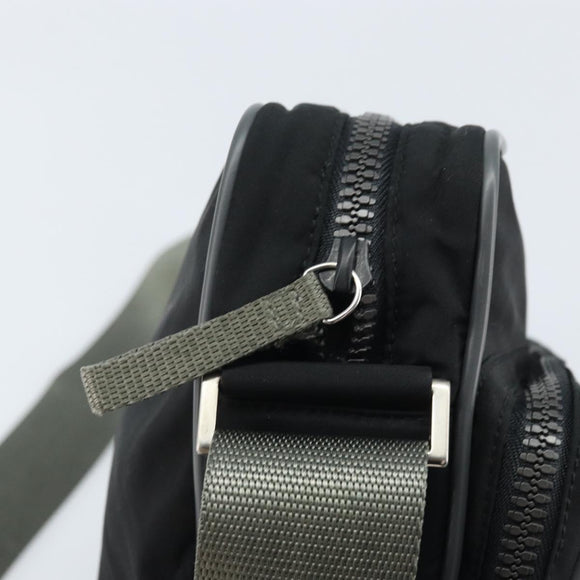 PRADA Sports Shoulder Bag Nylon Black Silver Auth 173877
