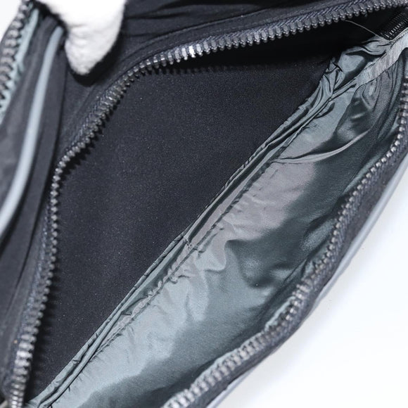 PRADA Sports Shoulder Bag Nylon Black Silver Auth 173877