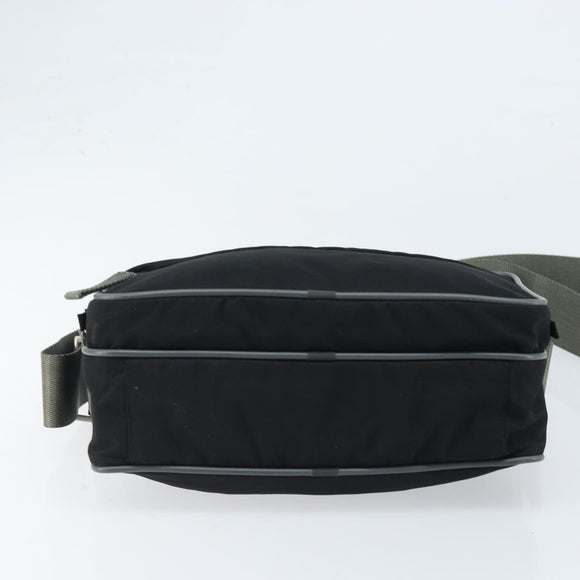 PRADA Sports Shoulder Bag Nylon Black Silver Auth 173877