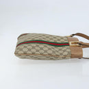 GUCCI GG Supreme Web Sherry Line Tote Bag PVC Beige Gold Auth 173878-3