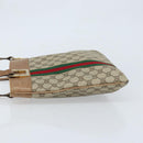 GUCCI GG Supreme Web Sherry Line Tote Bag PVC Beige Gold Auth 173878-4