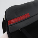 PRADA Sports Shoulder Bag Canvas Black Silver Auth 173881-18