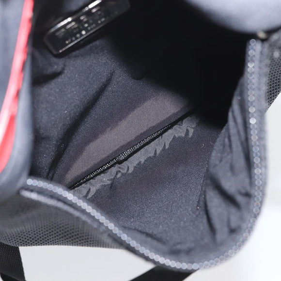 PRADA Sports Shoulder Bag Canvas Black Silver Auth 173881