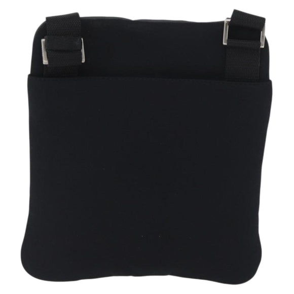 PRADA Sports Shoulder Bag Canvas Black Silver Auth 173881