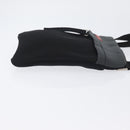 PRADA Sports Shoulder Bag Canvas Black Silver Auth 173881-3
