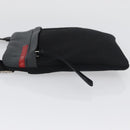 PRADA Sports Shoulder Bag Canvas Black Silver Auth 173881-4