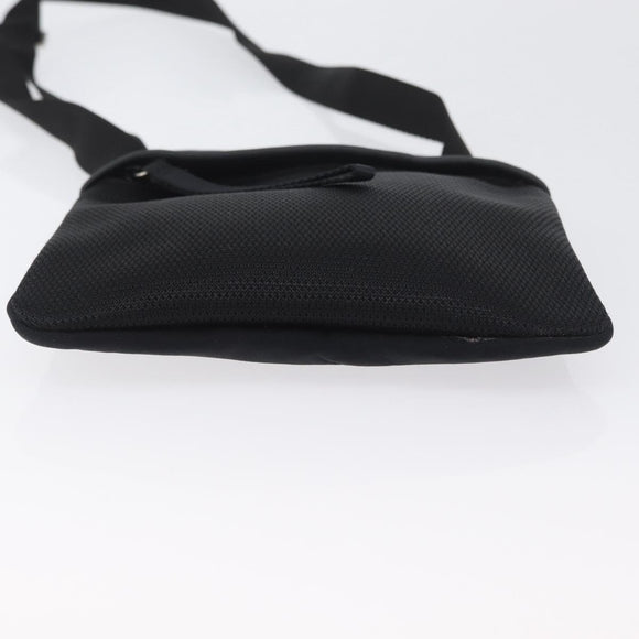 PRADA Sports Shoulder Bag Canvas Black Silver Auth 173881