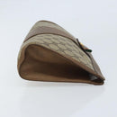GUCCI GG Supreme Web Sherry Line Clutch Bag PVC Beige Gold 89 01 033 Auth 173882-3