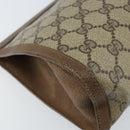 GUCCI GG Supreme Web Sherry Line Clutch Bag PVC Beige Gold 89 01 033 Auth 173882-14