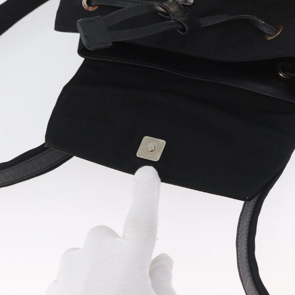 GUCCI Backpack Nylon Black Silver 003 0242 Auth 173884