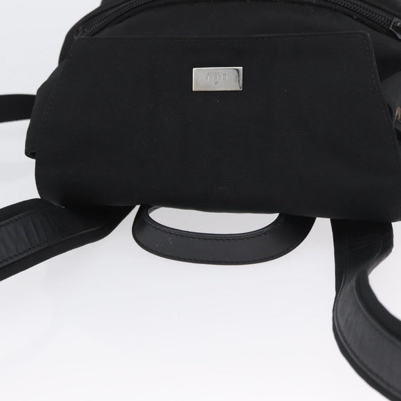 GUCCI Backpack Nylon Black Silver 003 0242 Auth 173884
