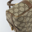 GUCCI GG Supreme Hand Bag PVC Beige Gold Auth 173885-14