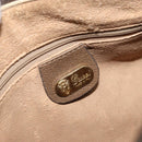 GUCCI GG Supreme Hand Bag PVC Beige Gold Auth 173885-18